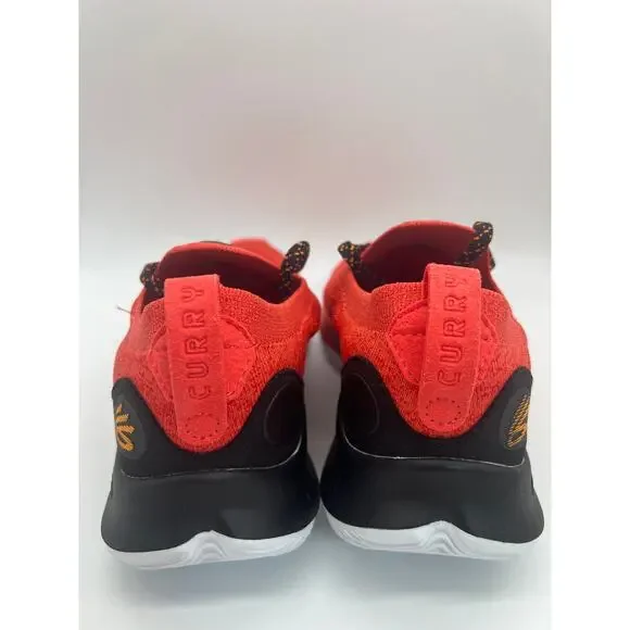 Under Armour Curry Flow Go Coral Red Black 3023814-604 Men's Size 7 - Picture 10 of 16